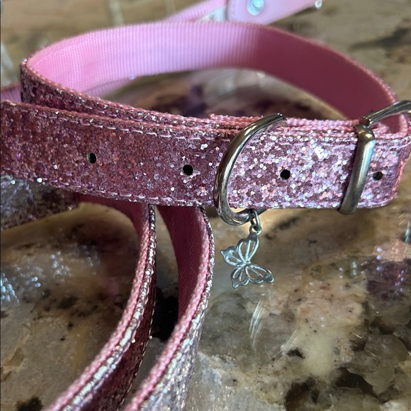 Pink Glitter Dog Collar ( 23 inches) and leash ( 62 inches ) - Picture 1 of 13